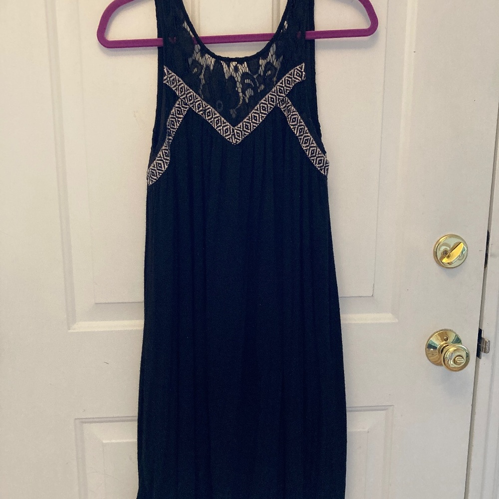 FREE W PURCHASE CALLOUT! Alya M Black Sleeveless Soft Empire Waist Dress